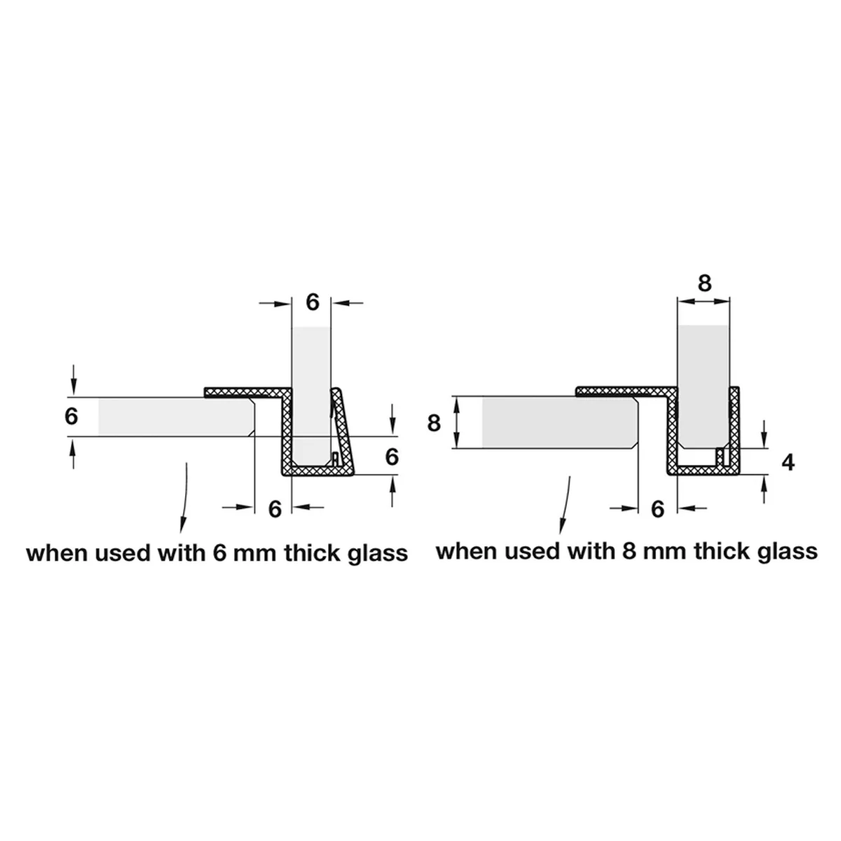 SHOWER DOOR JAMB PROFILE 2010 TRN1 - Image 2