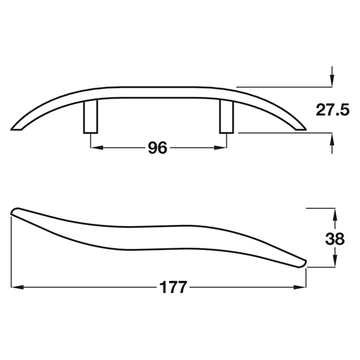 SILAS PULL HANDLE 96HC ZA/MNI - Image 2