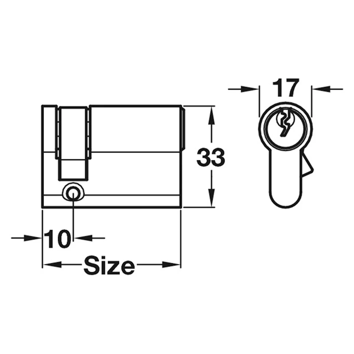 SINGLE PROFILE CYLINDER 35x35 PBR - Image 2