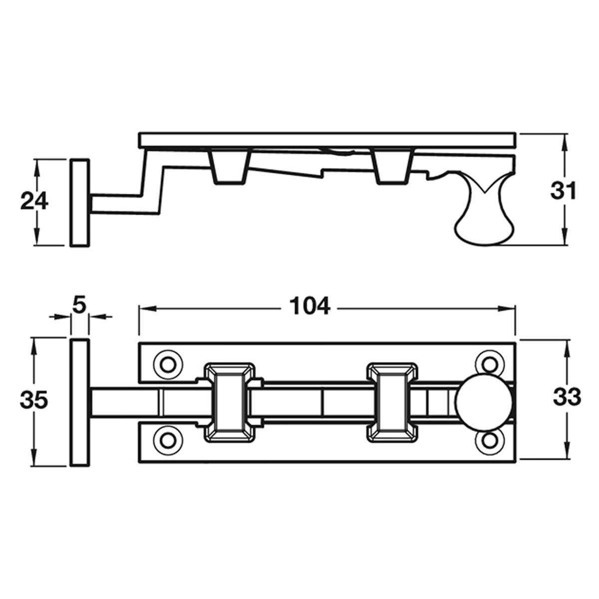 SLIDE ACTION BOLT NECKED 100 BLK - Image 2