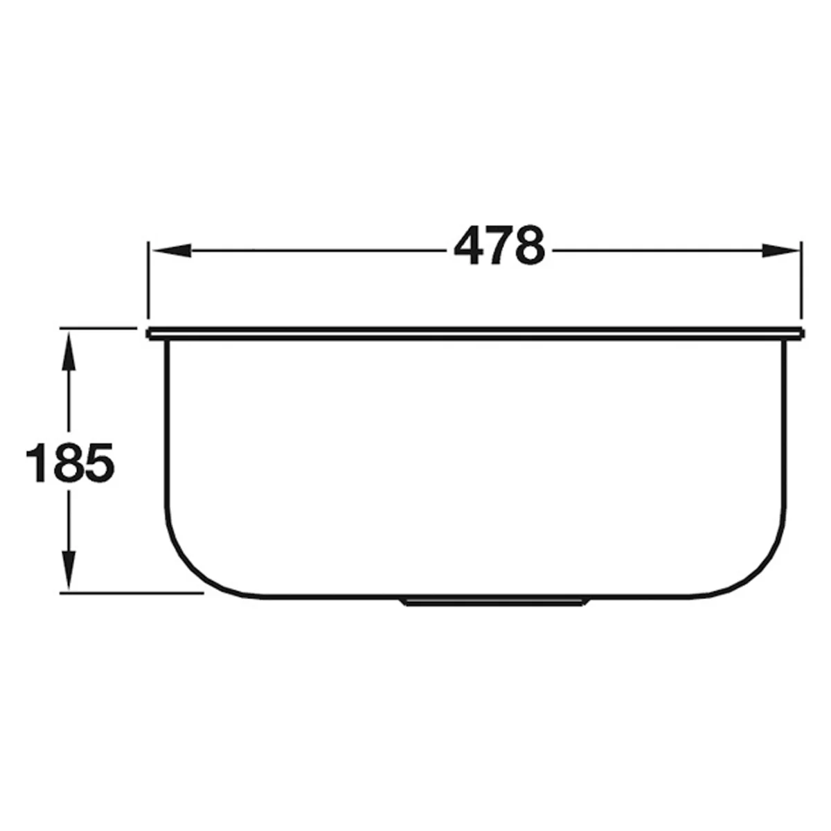 SMEG ALBA UM45 1.0 SINK BOWL BSS - Image 2