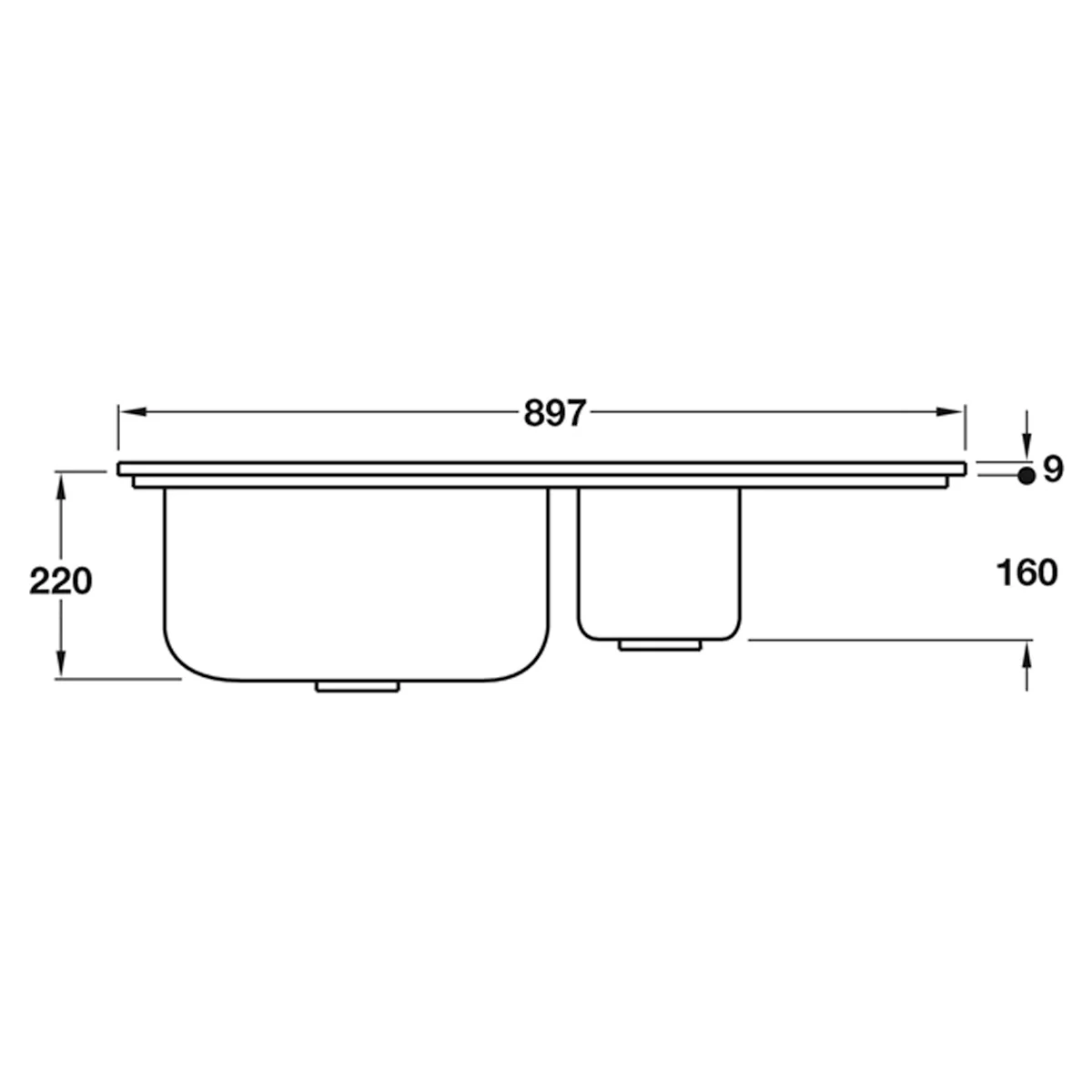SMEG IRIS L1915 BLK LH 1.5 SINK BSS - Image 2