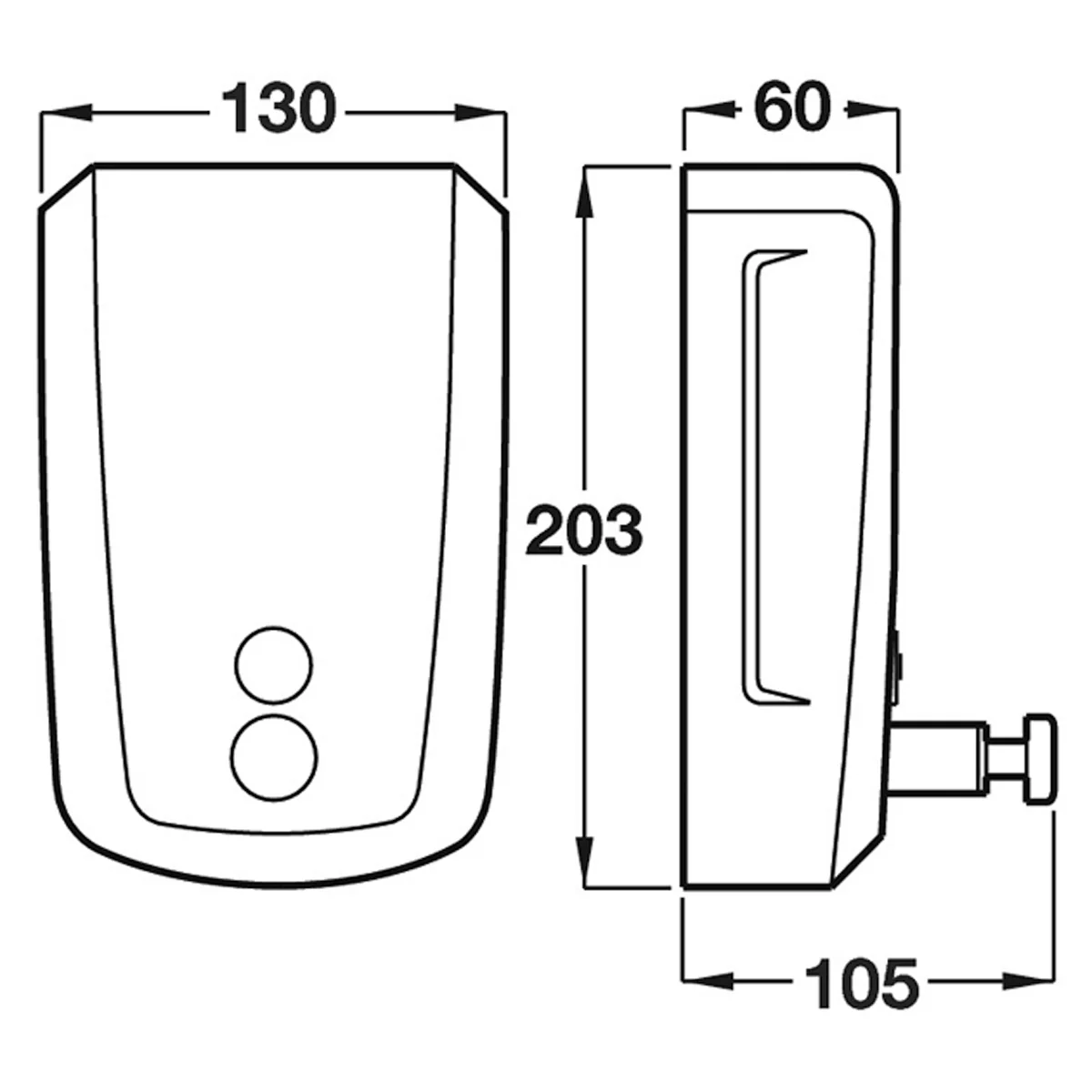 SOAP DISPENSER WALL 130x203x105 SSS - Image 2