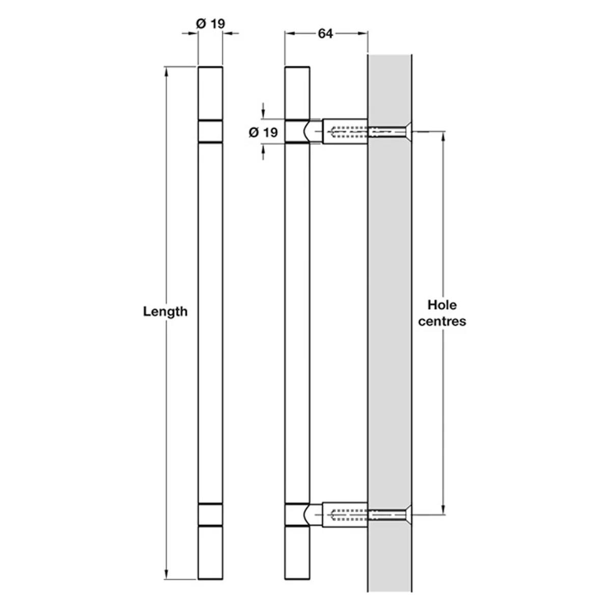 SOFT PULL HNDLE BOLT 425 316SAT/BLK - Image 2