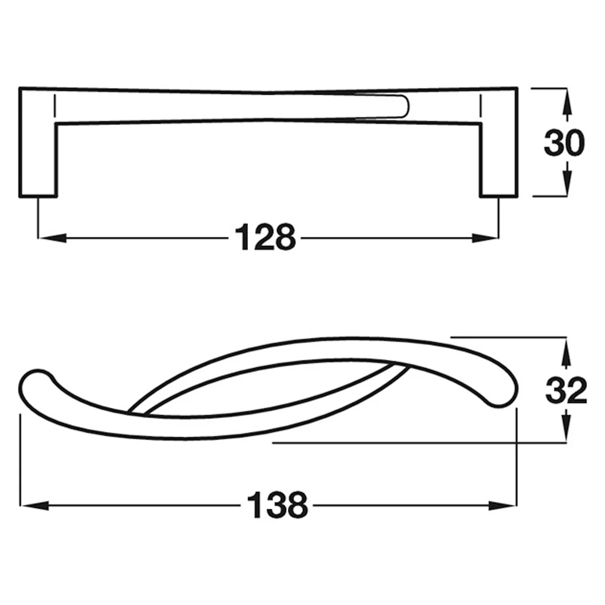 SOPHIA PULL HANDLE 128HC ZA/MNI - Image 2