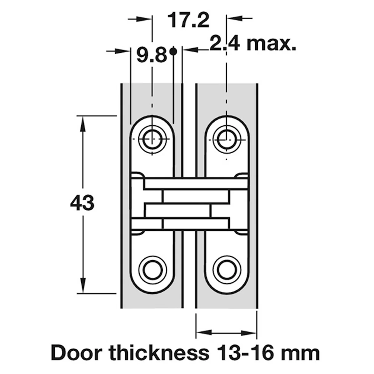 SOSS HINGE 101 180deg 13-16 ZA/NPL - Image 2