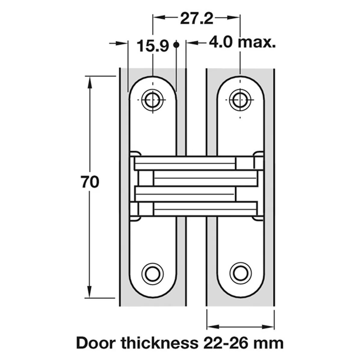 SOSS HINGE 208 22-26 ZA/NP-NP - Image 2