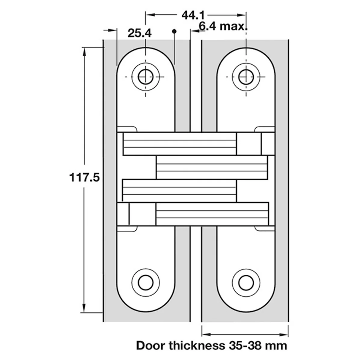 SOSS HINGE 216 69.5x117.5 ZA/BP - Image 2