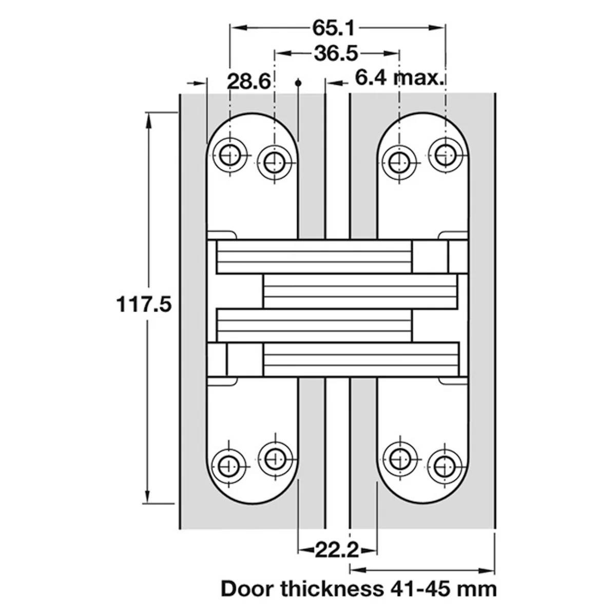 SOSS HINGE 218 180deg 41-45 ZA/BP - Image 2