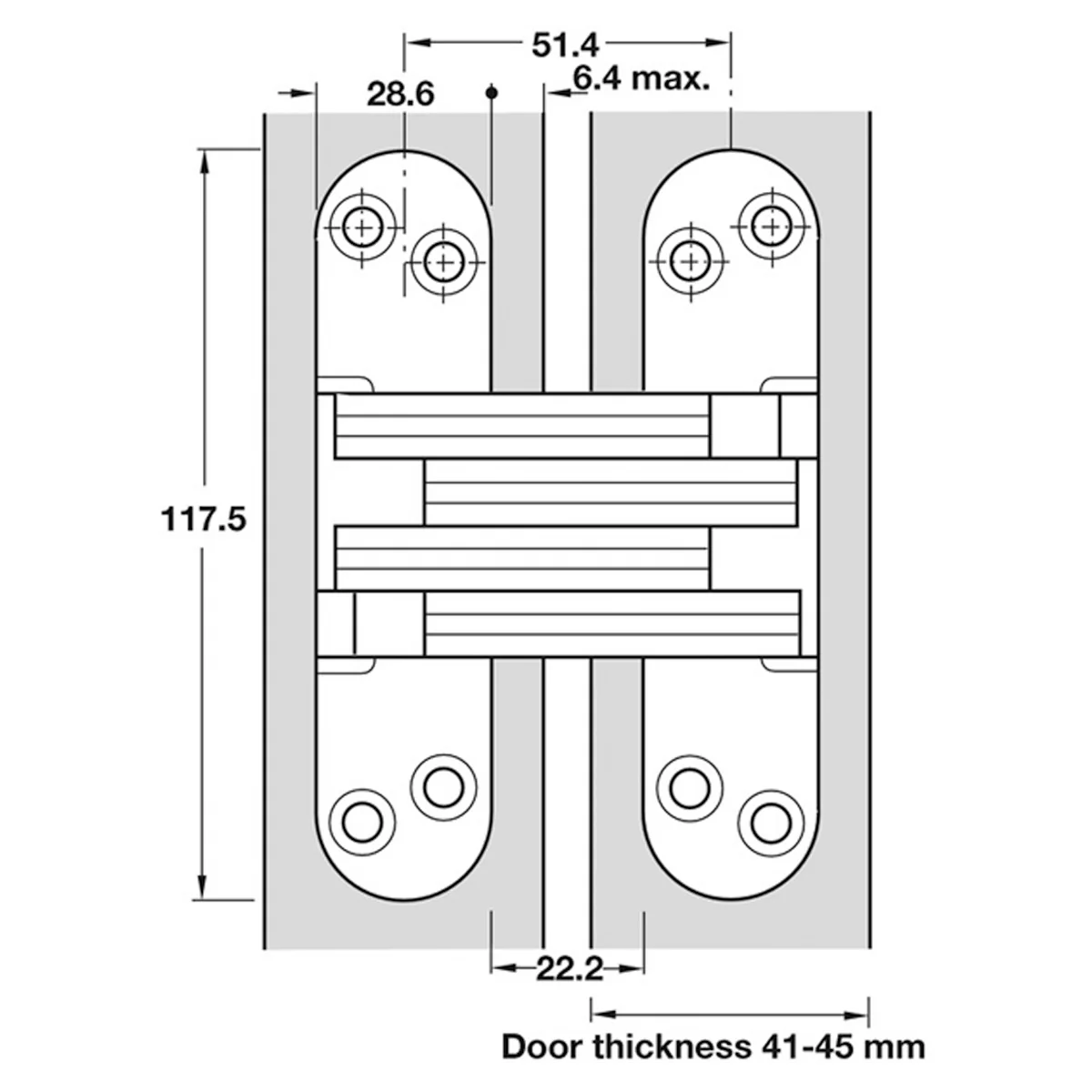 SOSS HINGE 218 80x117.5 ZA/BP - Image 2