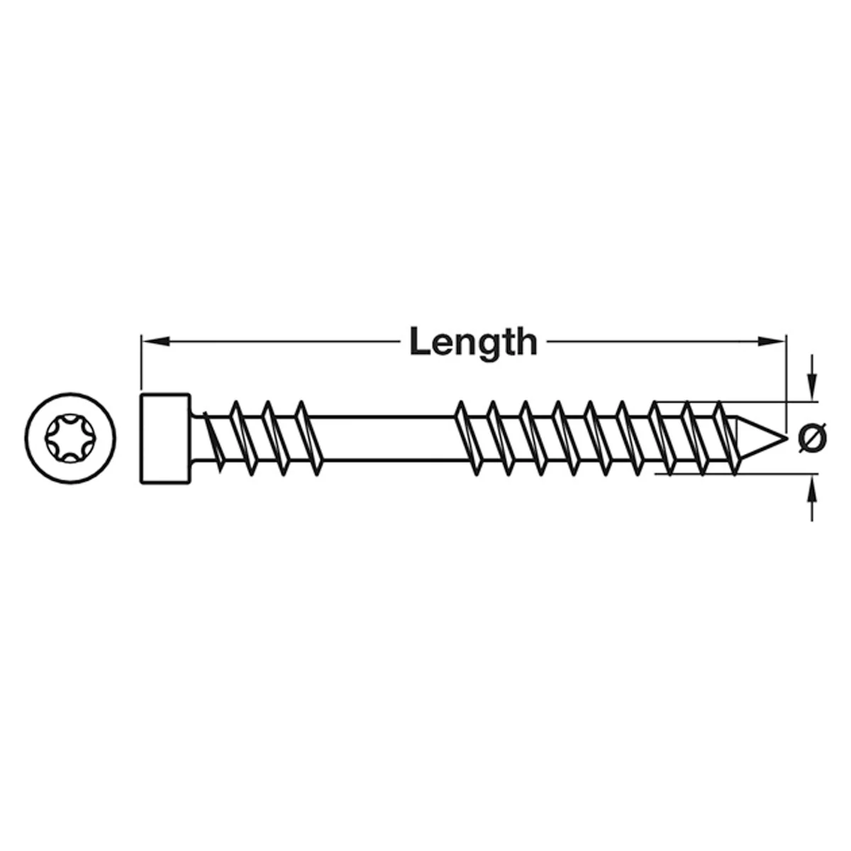 SPAX DECKING SCREW CYL D4.5x60 WRX x250 - Image 2