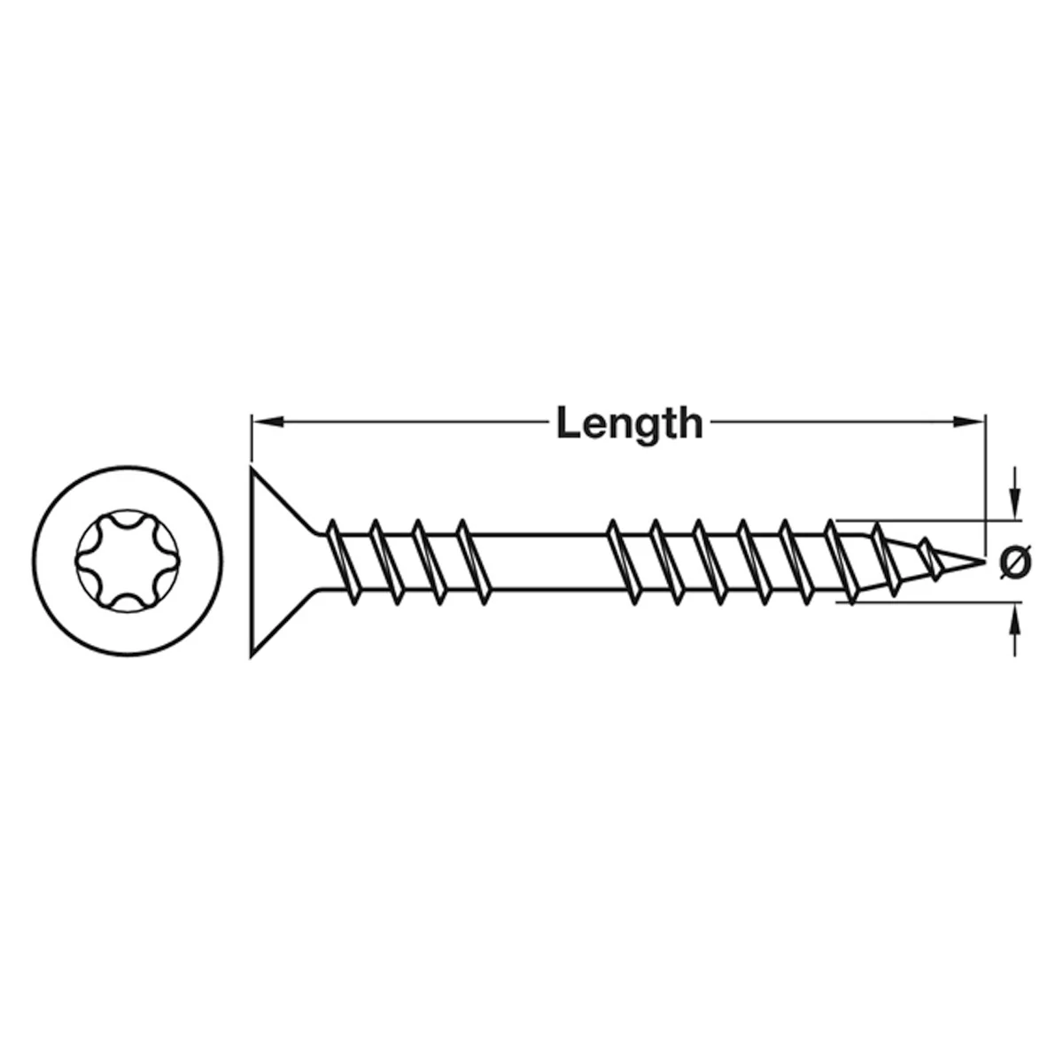 SPAX FLOORING SCREW CSK D4.5x60 YEL x300 - Image 2