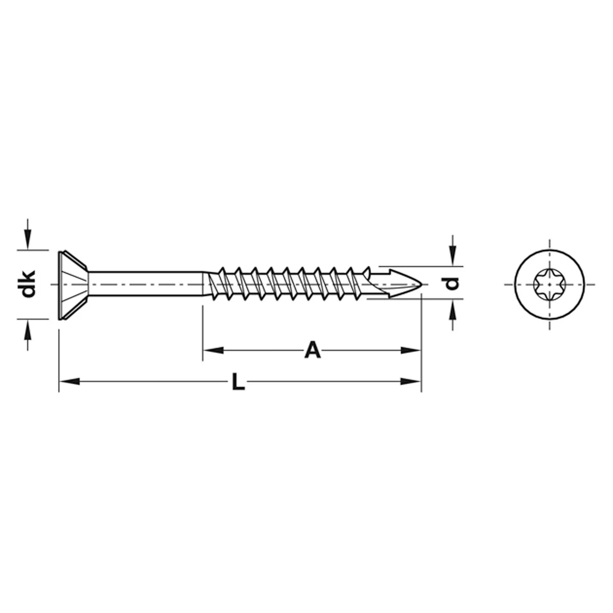 SPAX MDF SCREW CSKTS20 D4.5x45 x200 - Image 2