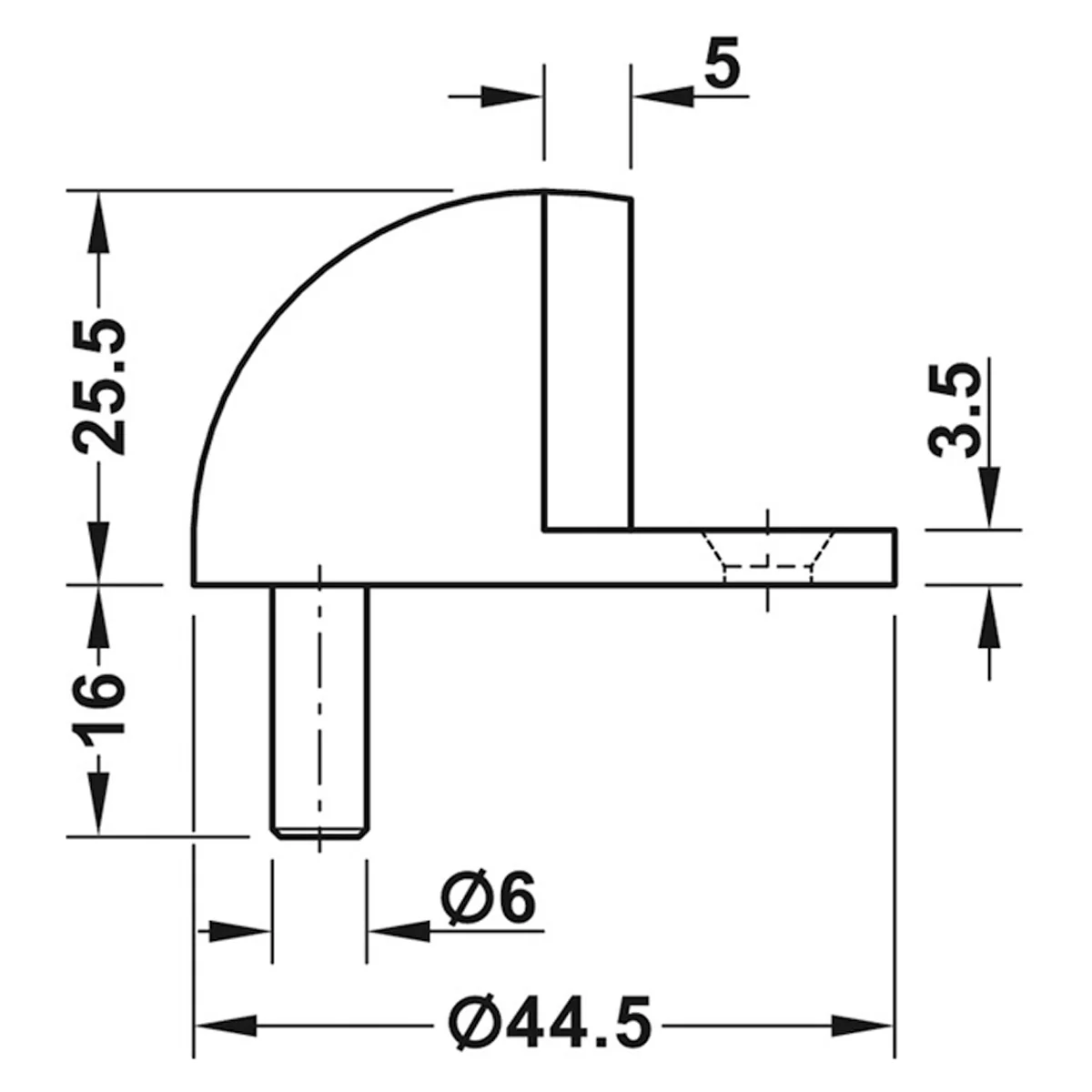 STARTEC DOOR STOP FLOOR D44.5 GPH - Image 2