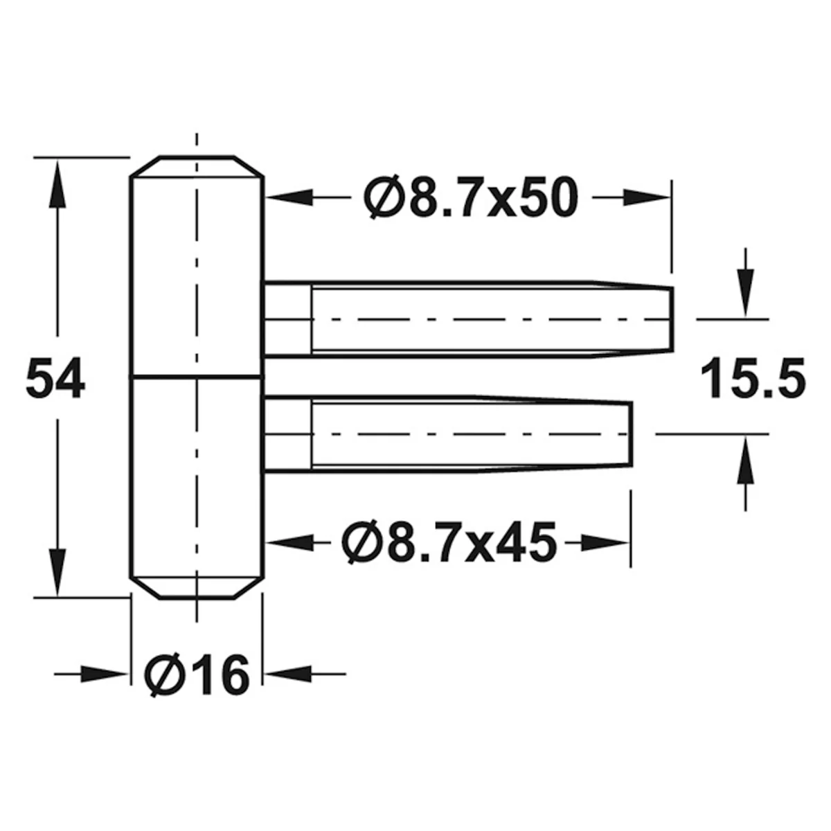 STARTEC DRILL IN HINGE 54x50 GWH - Image 2