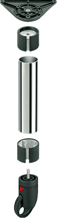 Steel Tube Ø80×1300mm — Polished Chrome | Rondella Table Leg Assembly - Image 4