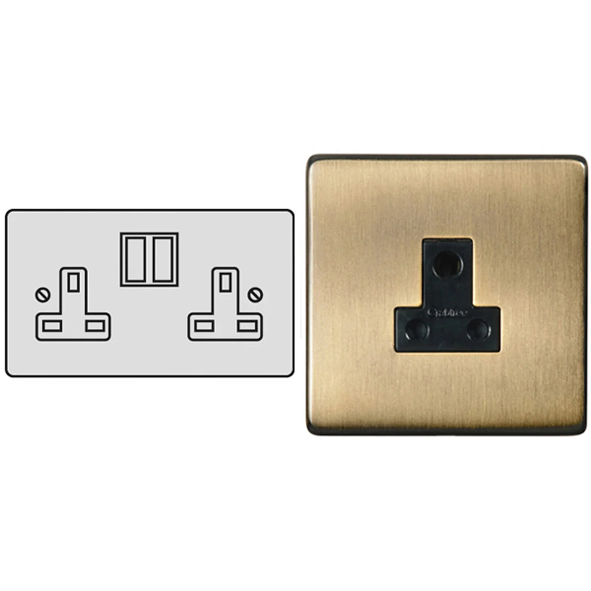 STR S/SOCKET 13A DBL ABR/BLK