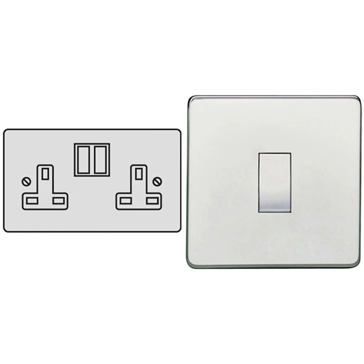 STR S/SOCKET 13A DBL PCP/WHI
