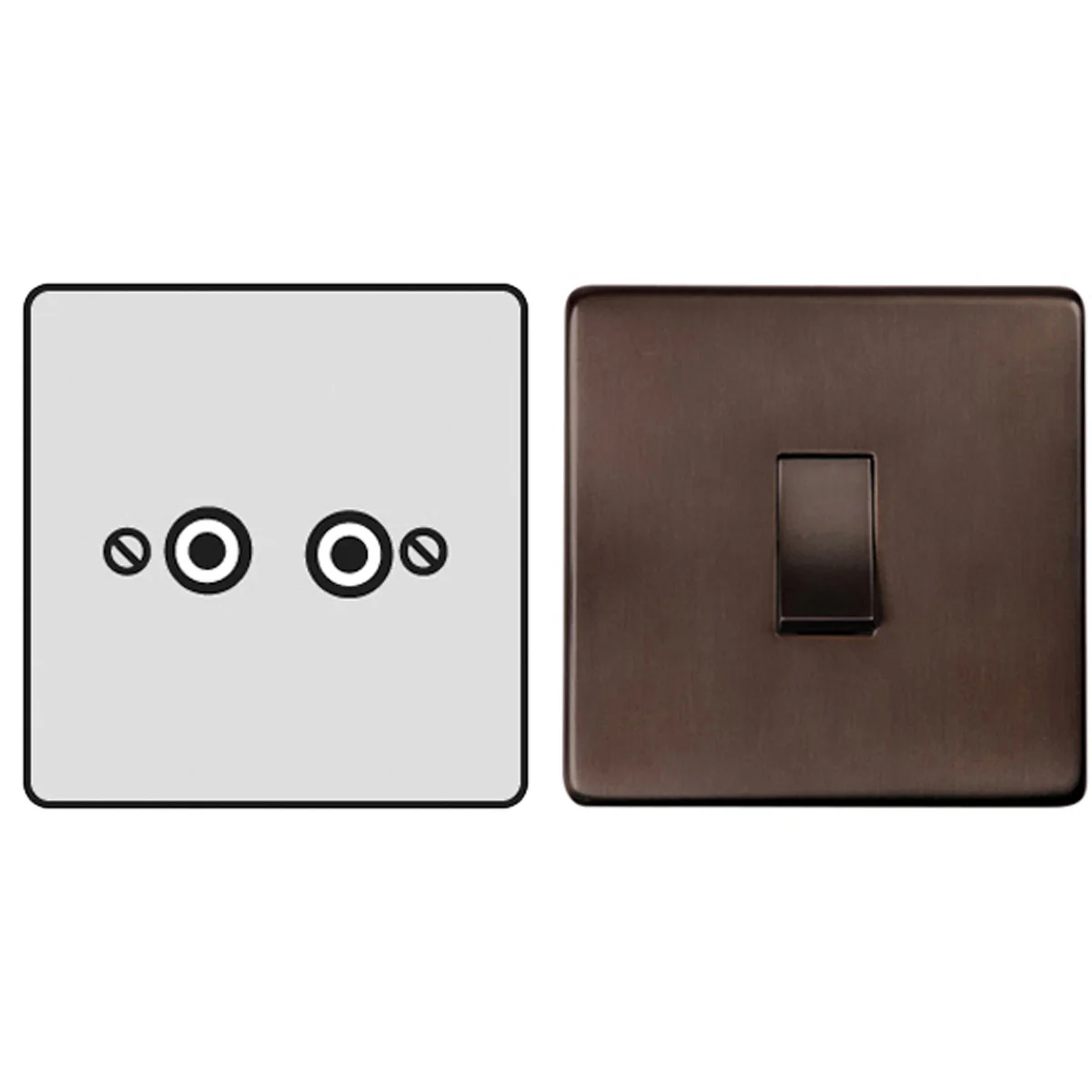 STR SAT/TV SOCKET BRZ/BLK