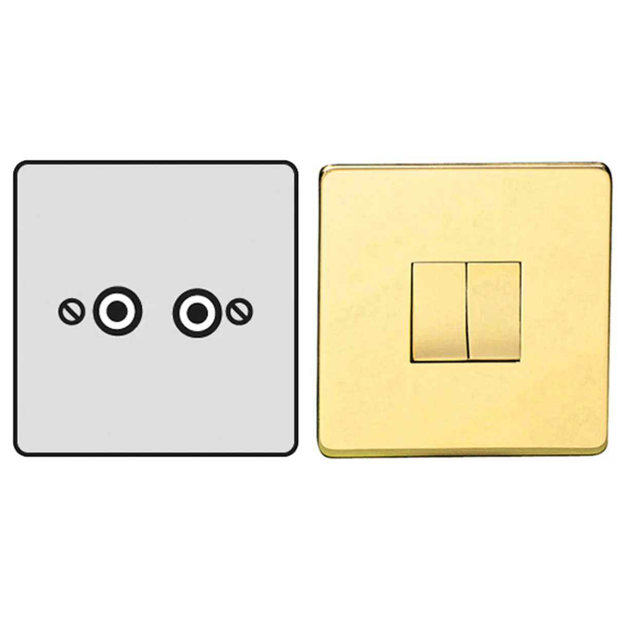 STR SAT/TV SOCKET PBR/WHI