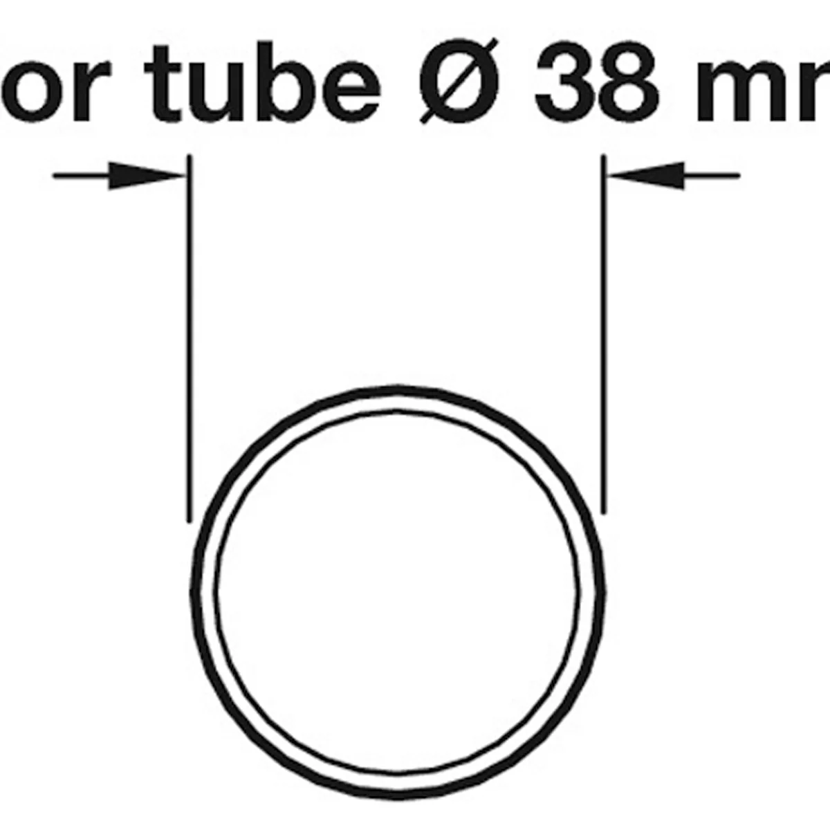 STRAIGHT RAIL TUBE D38x5000 ST/SAT - Image 2