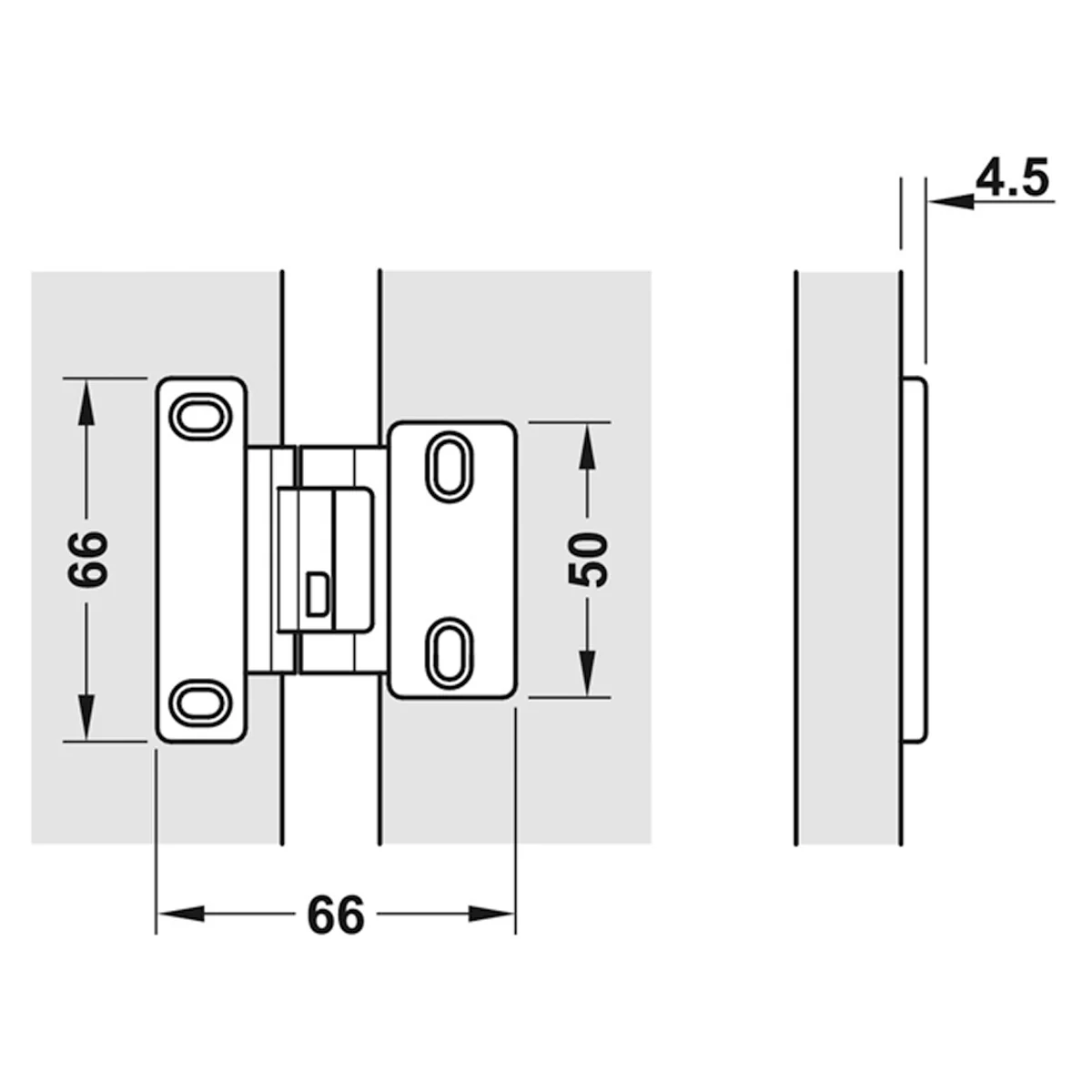 STST 240deg SPECIAL HINGE ½OVL SCREW - Image 2