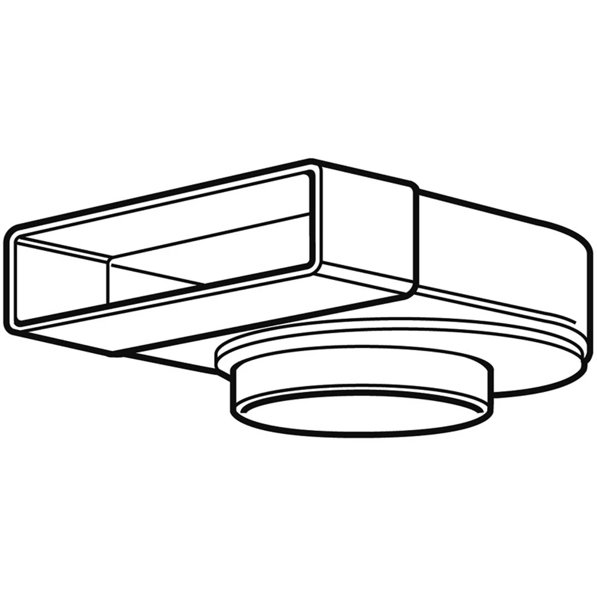 STUBE125 ELBOW ROTATE RND-SQR 150