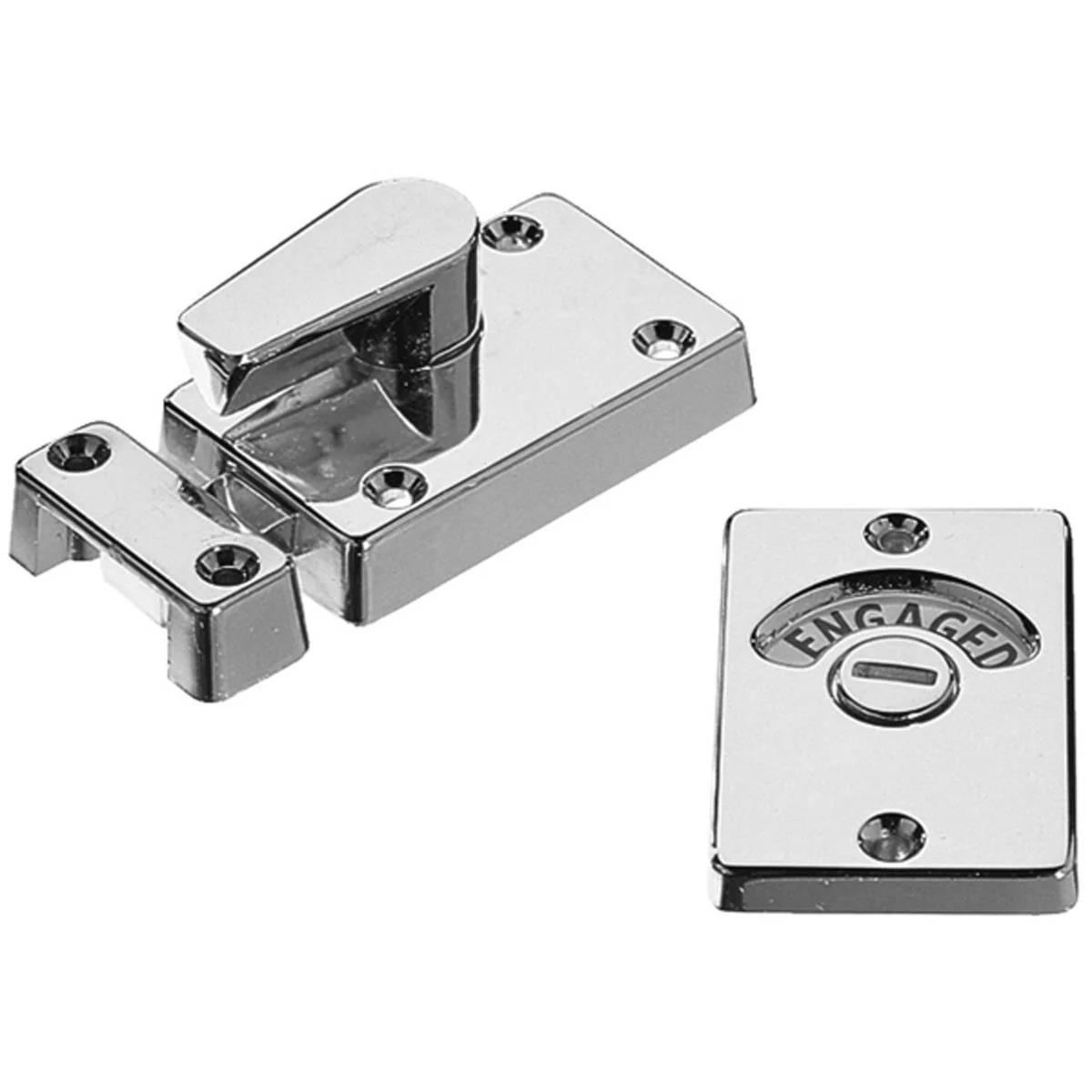Surface Indicator Bolt 67x41mm Zinc Alloy Polished Chrome