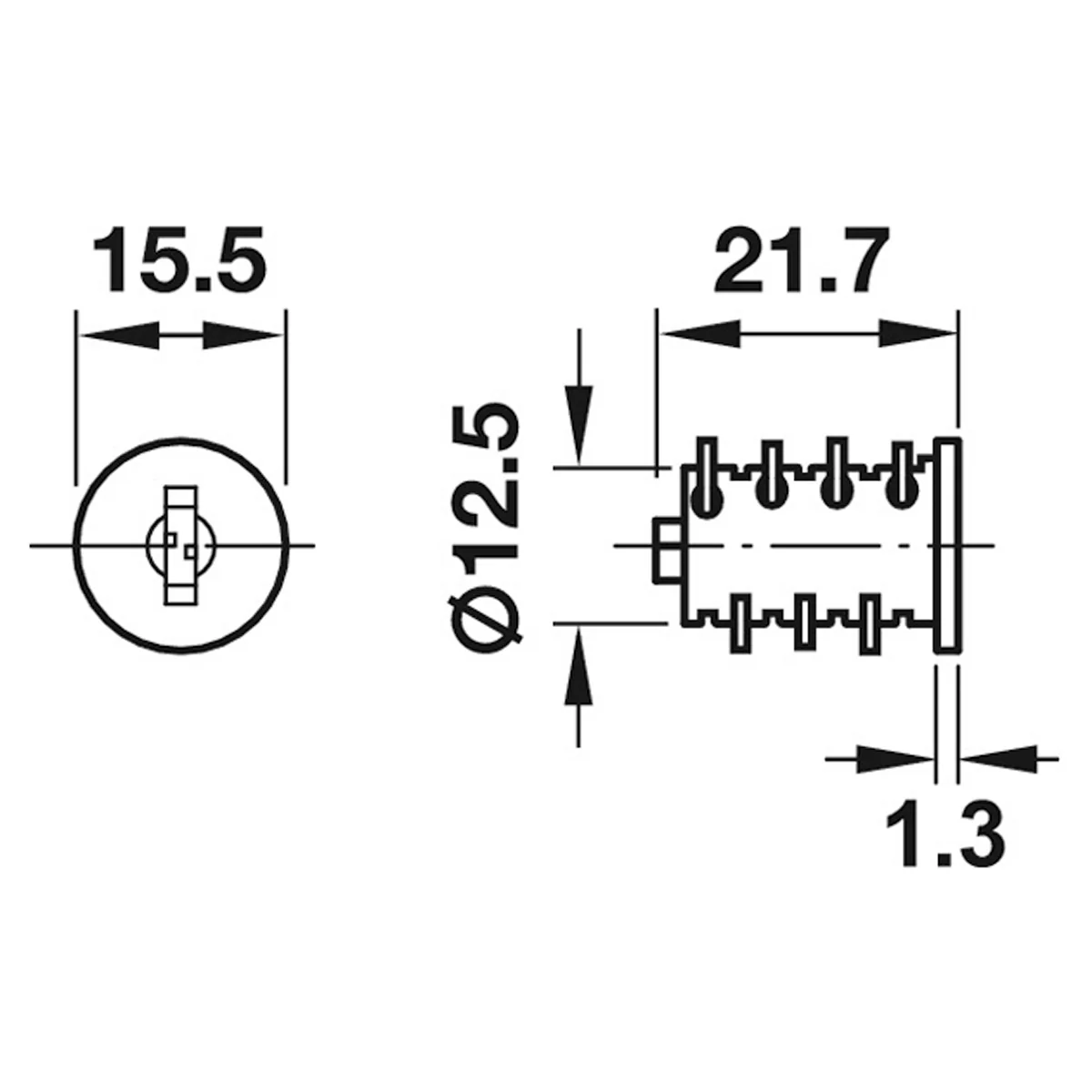 SY3K CYLINDER CORE SH06 PLATE ZA/NP - Image 2
