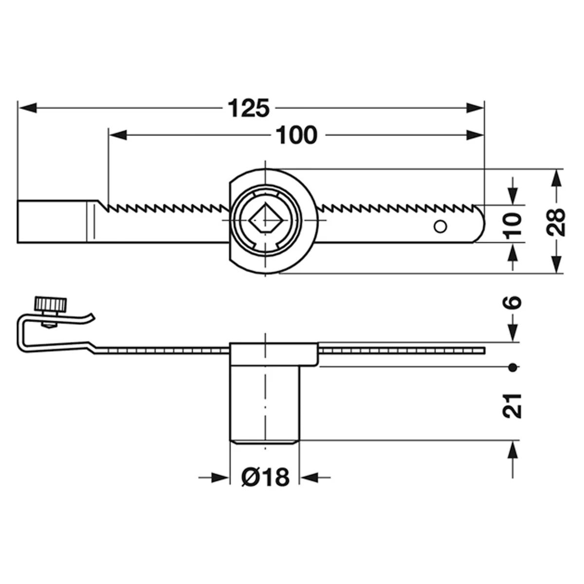 SY3K GLASS DOOR CYL LOCK+RACK MNP - Image 2