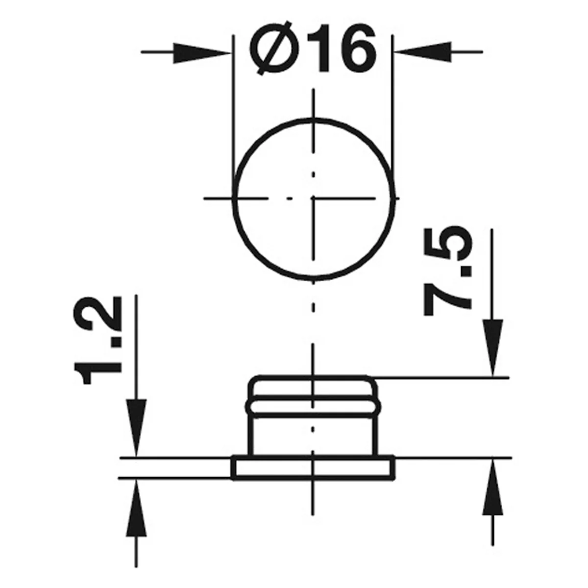 SY3K HANDLE COVER PLATE D16x8.7 1.2 - Image 2