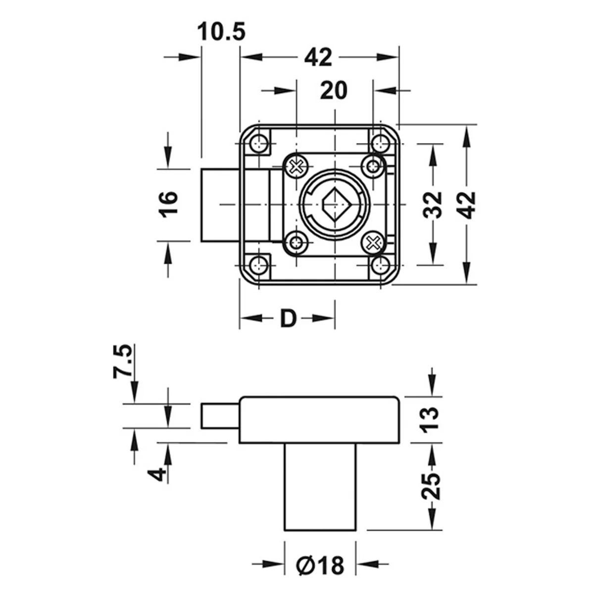 SY3K SPR BOLT RIM LOCK CASE NP RH - Image 2
