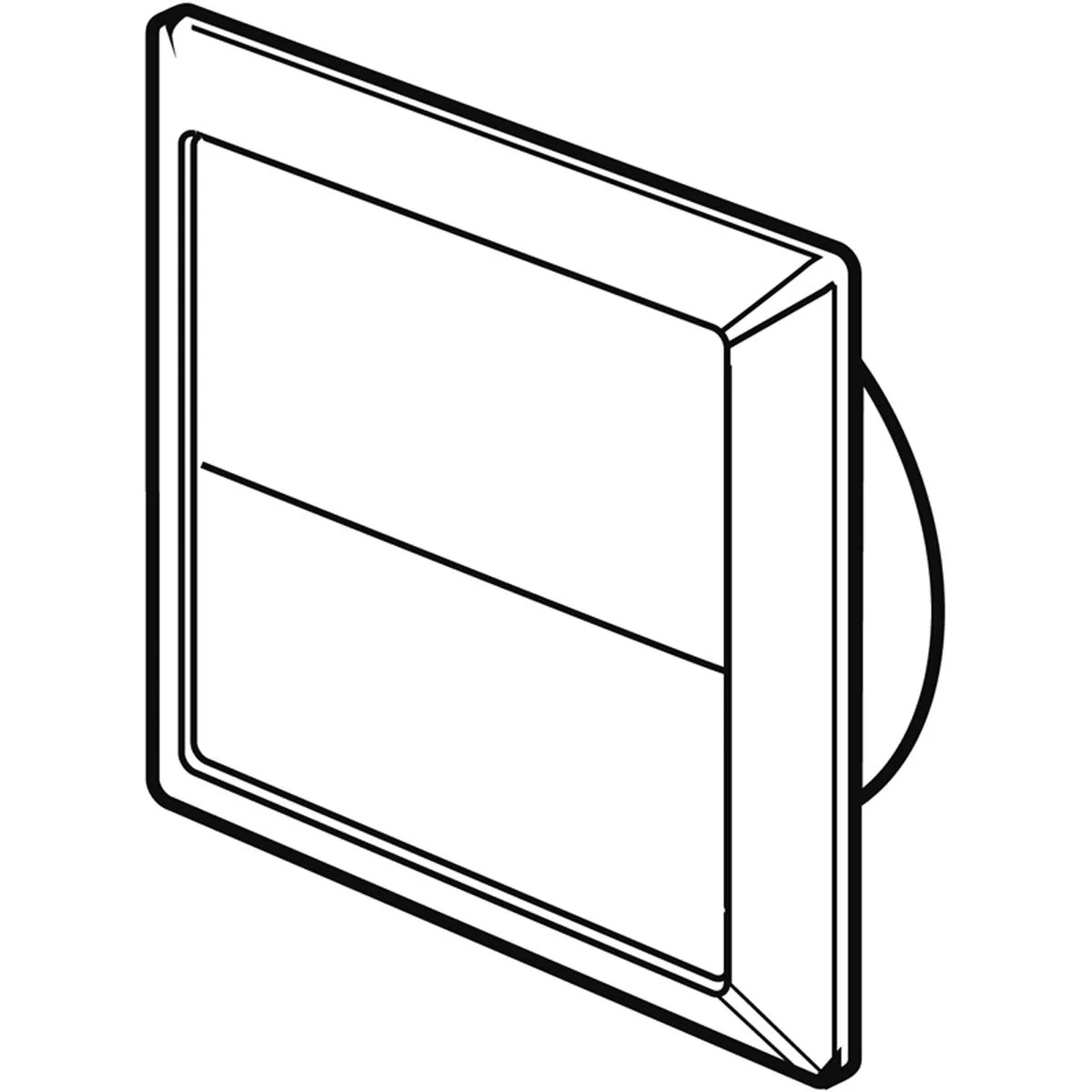 SYS150 WALL OUTLET+GRV FLAP D150 WH