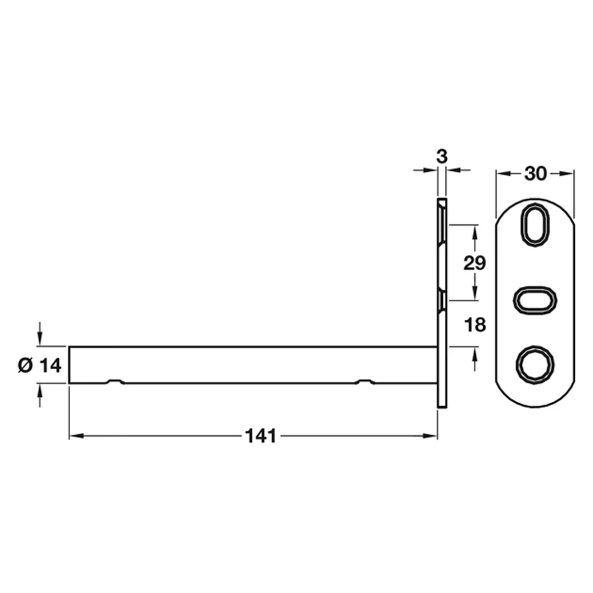 TENTI 7 CNC SHELF SUPPORT D14 ST/ZP - Image 2