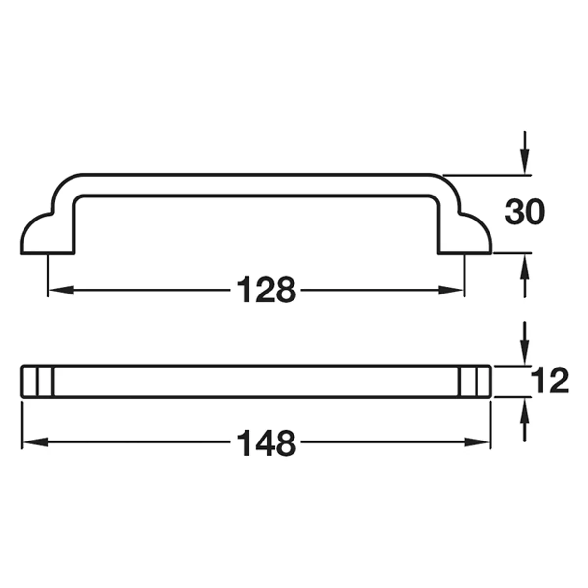 THEODORE PULL HANDLE 128HC ZA/ORB - Image 2