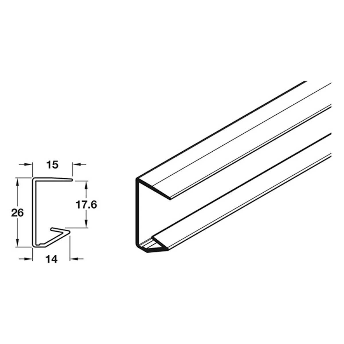 THICK SHELVES PROFILE 4100 ALU/SSE - Image 2