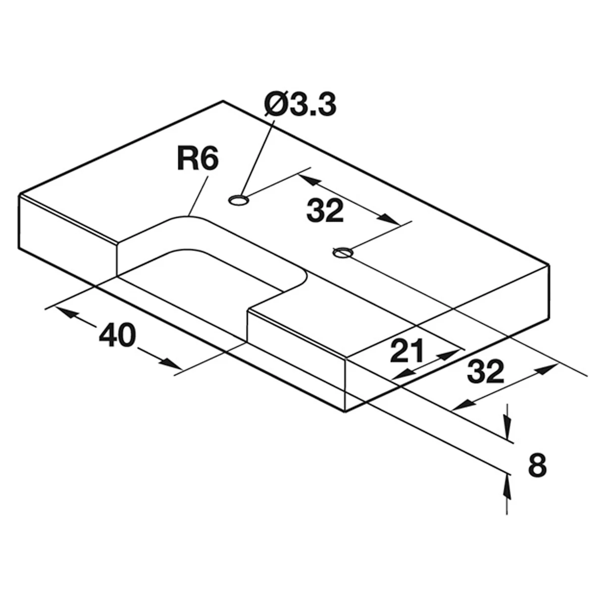 THIN DOOR HINGE 270-240deg 10/13 - Image 2