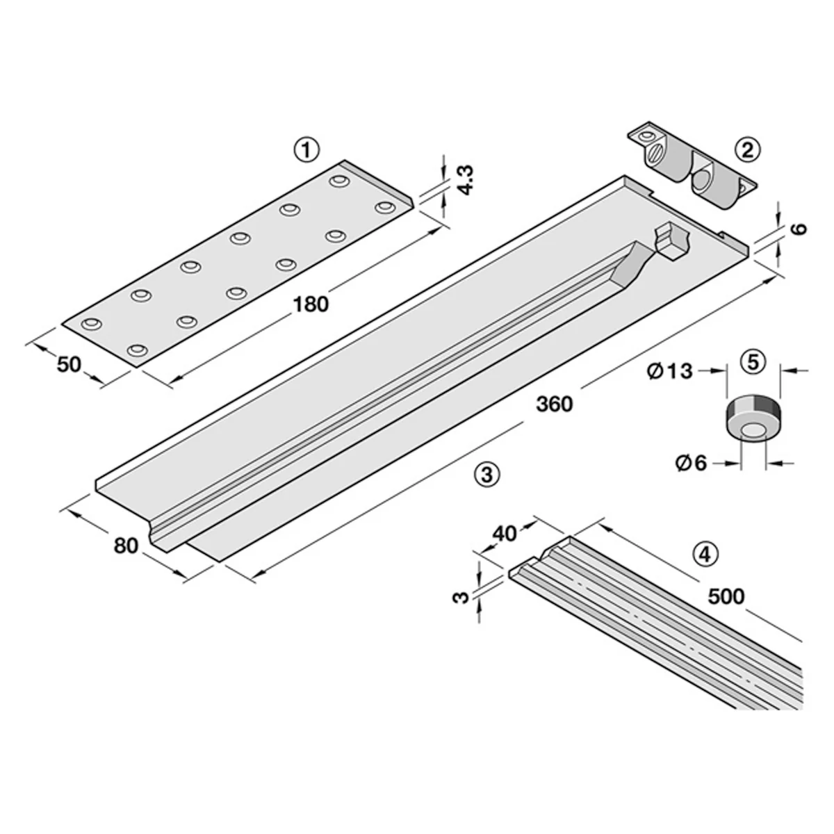 TKB DROP LEAF TABLE FITTING SET - Image 2