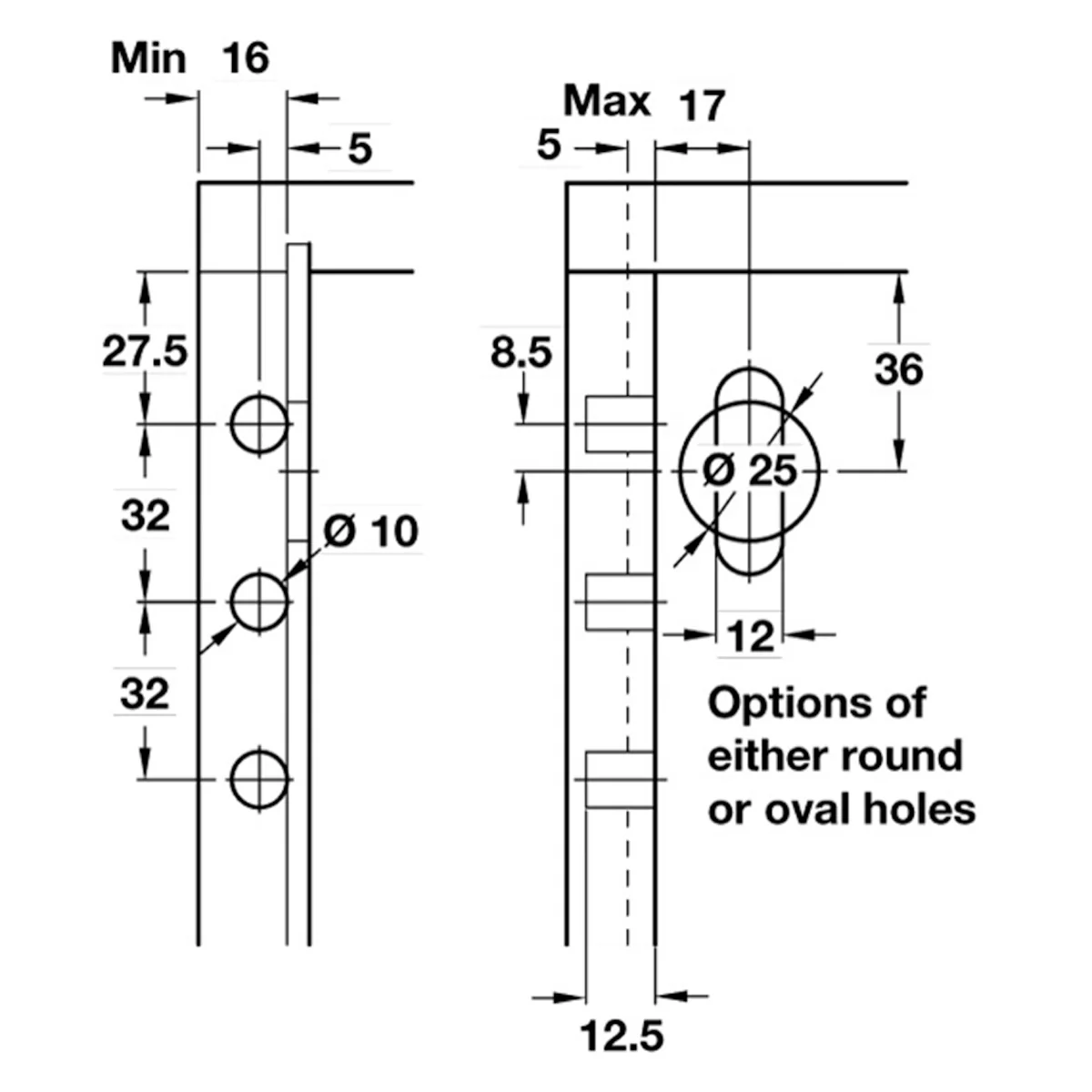 TRASER-8 CABINET HANGER KNOCK-IN RH - Image 2