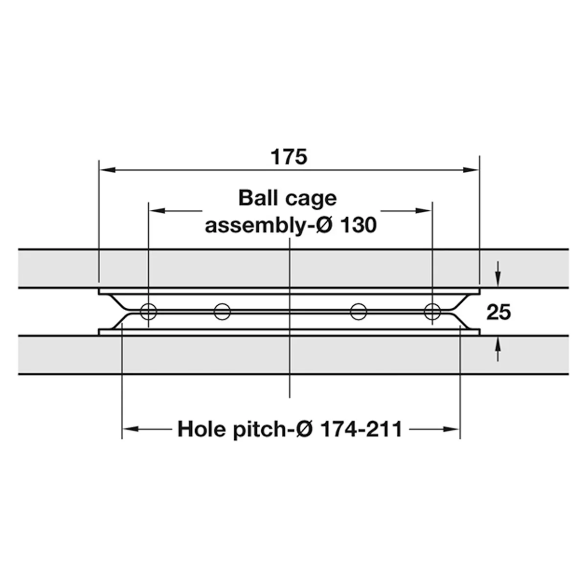 TURNTABLE FITTING 360º 100KG ST/BRI - Image 3