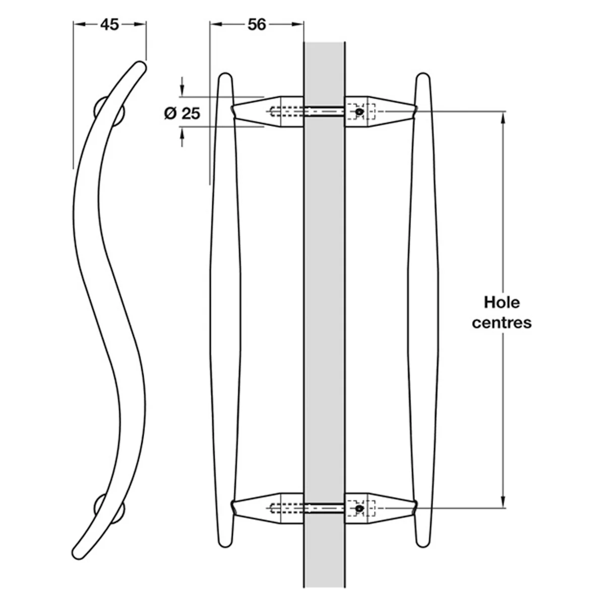 TUSK PULL HANDLE 250HC BTB 316SSS - Image 2