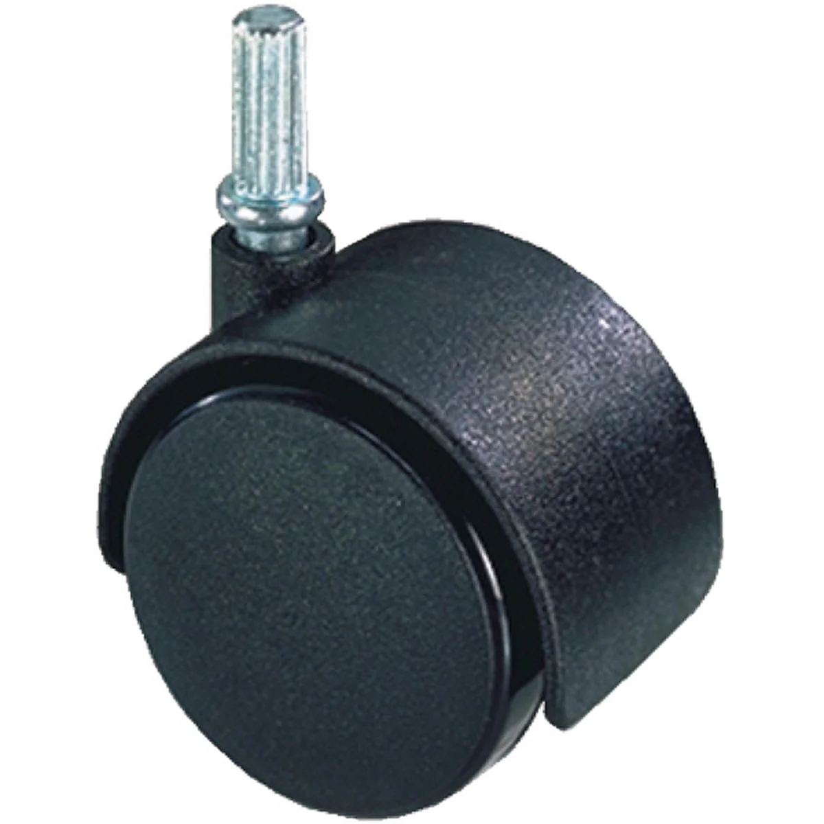 TWIN CASTOR NO BRAKE D30x34 PL/MBLK