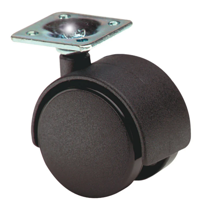 TWIN CASTOR NO BRAKE D40x38 PL/MBLK