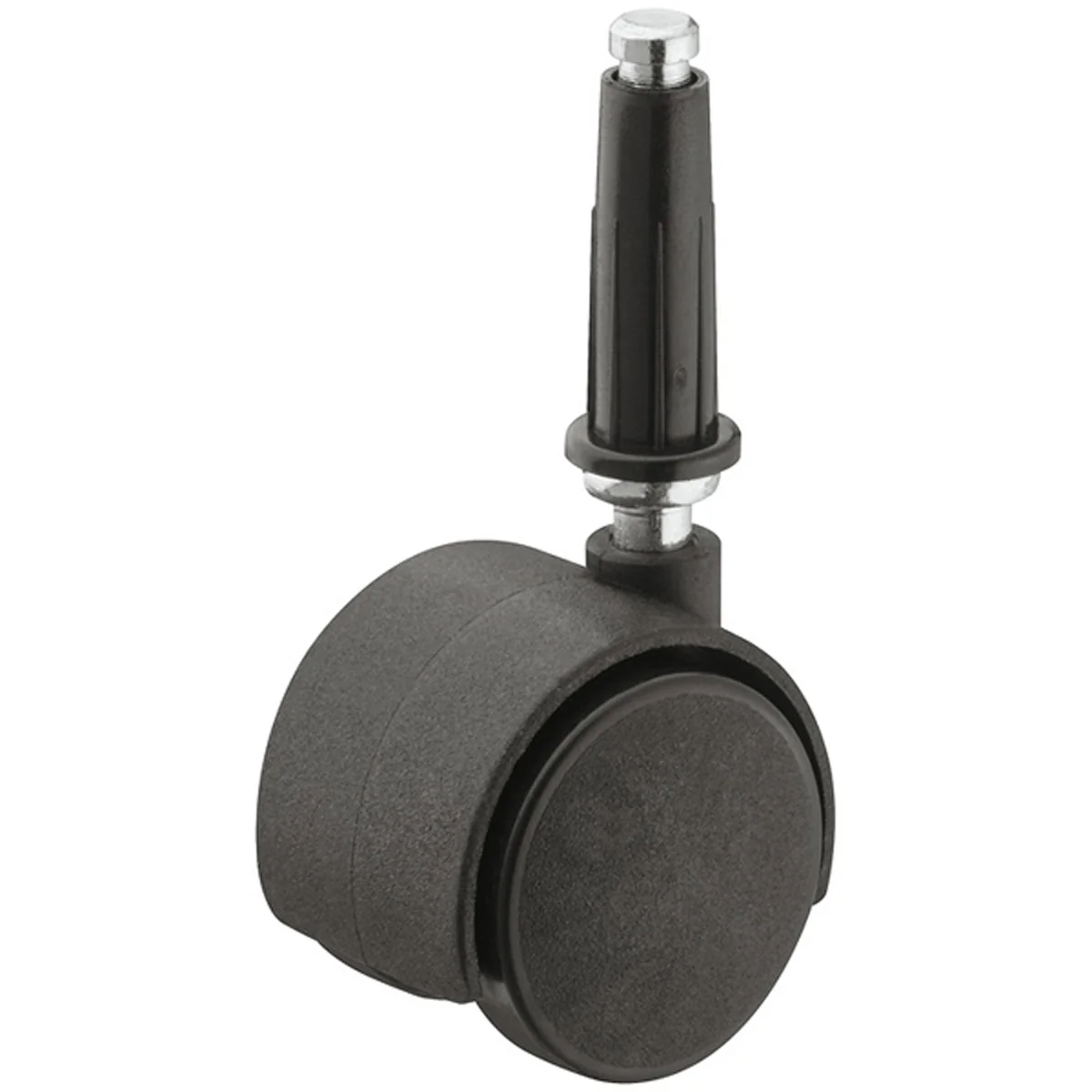 TWIN CASTOR NO BRAKE D50x45 PL/MBLK