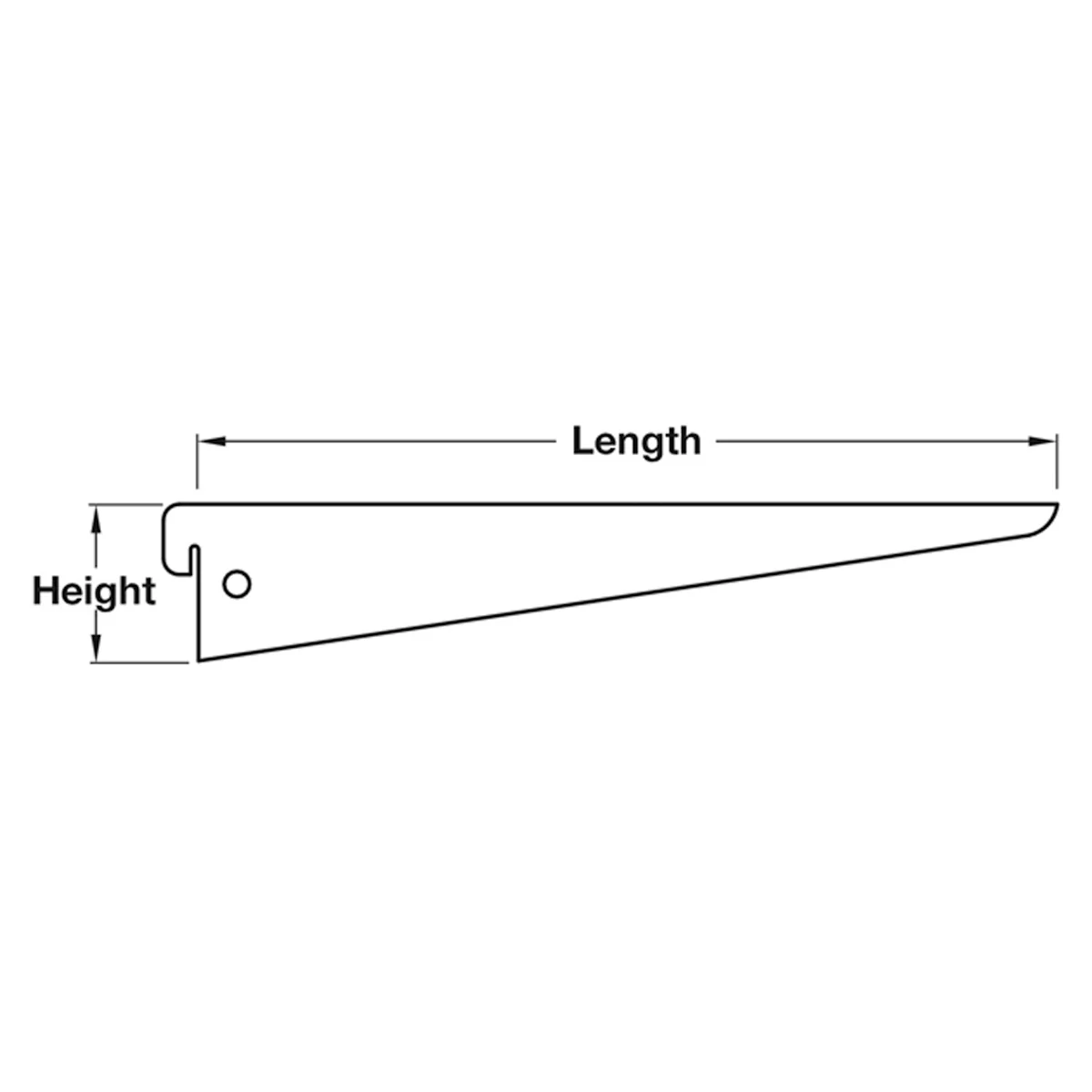 U Bracket 55kg 370mm – Silver (RAL9006) - Image 2