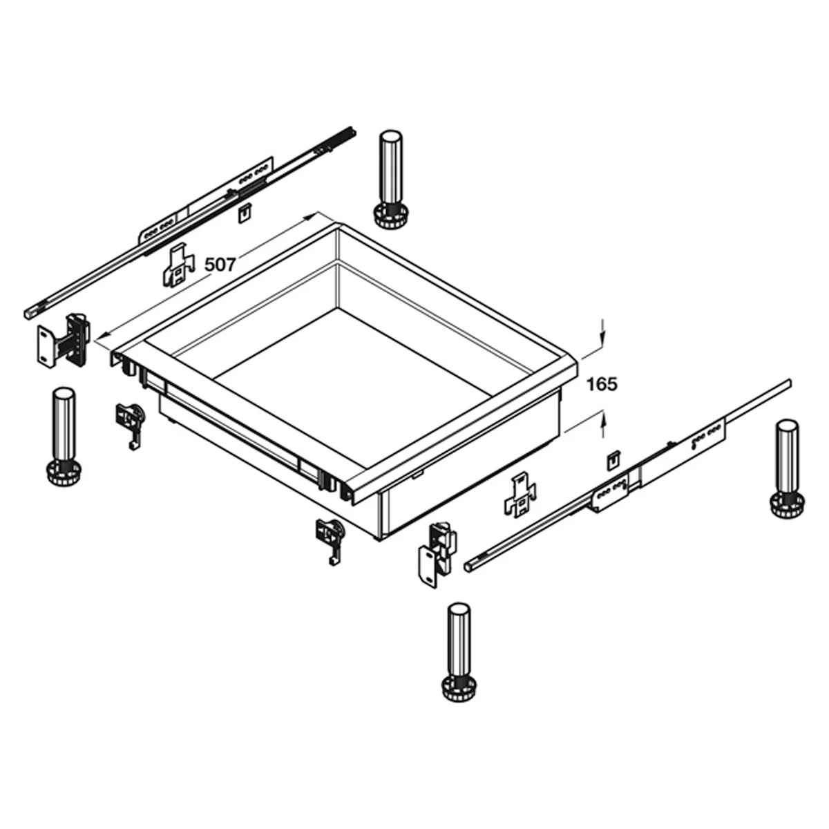 UNDER OVEN DRAWER SET 600 - Image 2