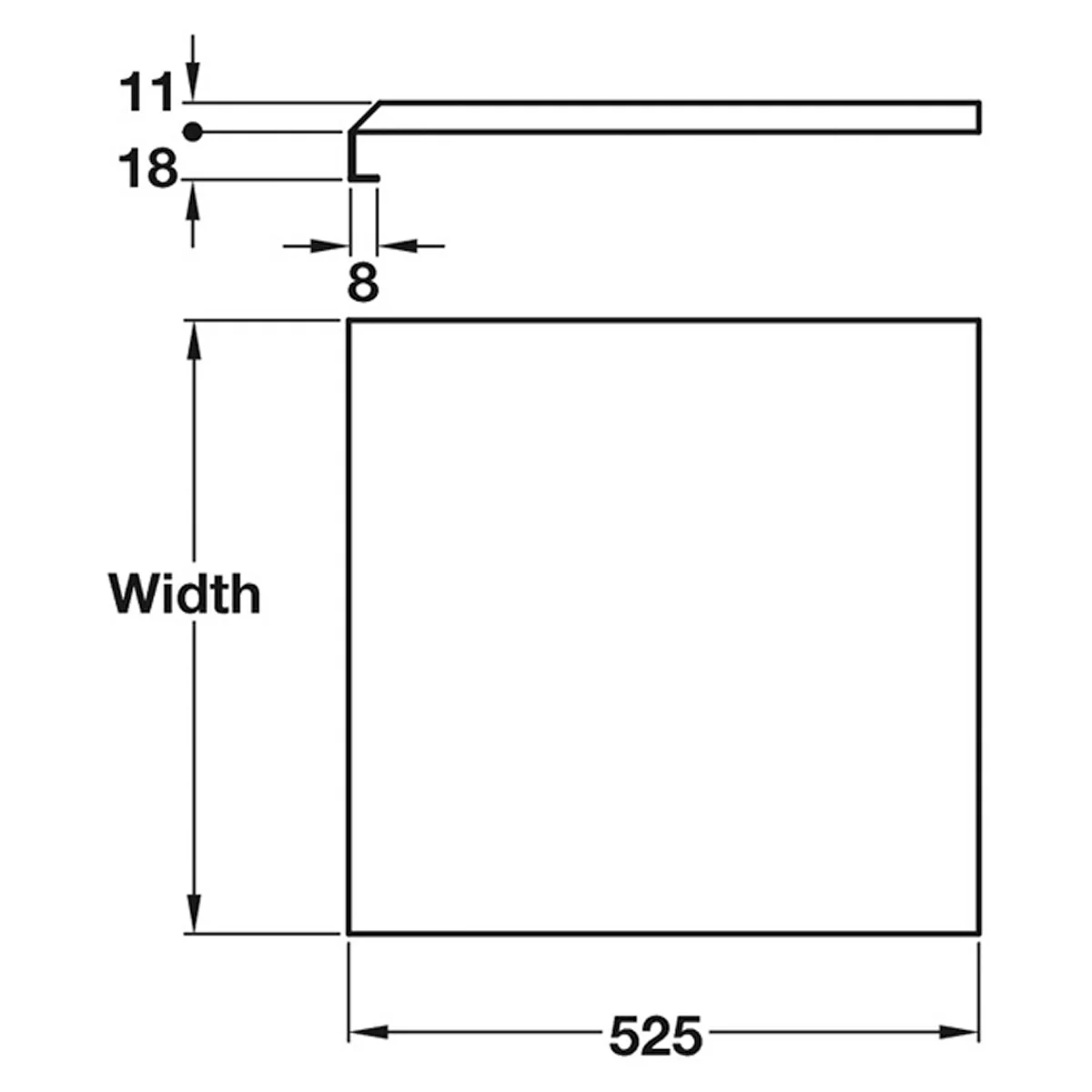 UNDERSINK LINER 18 1000x525x29 ALU - Image 2