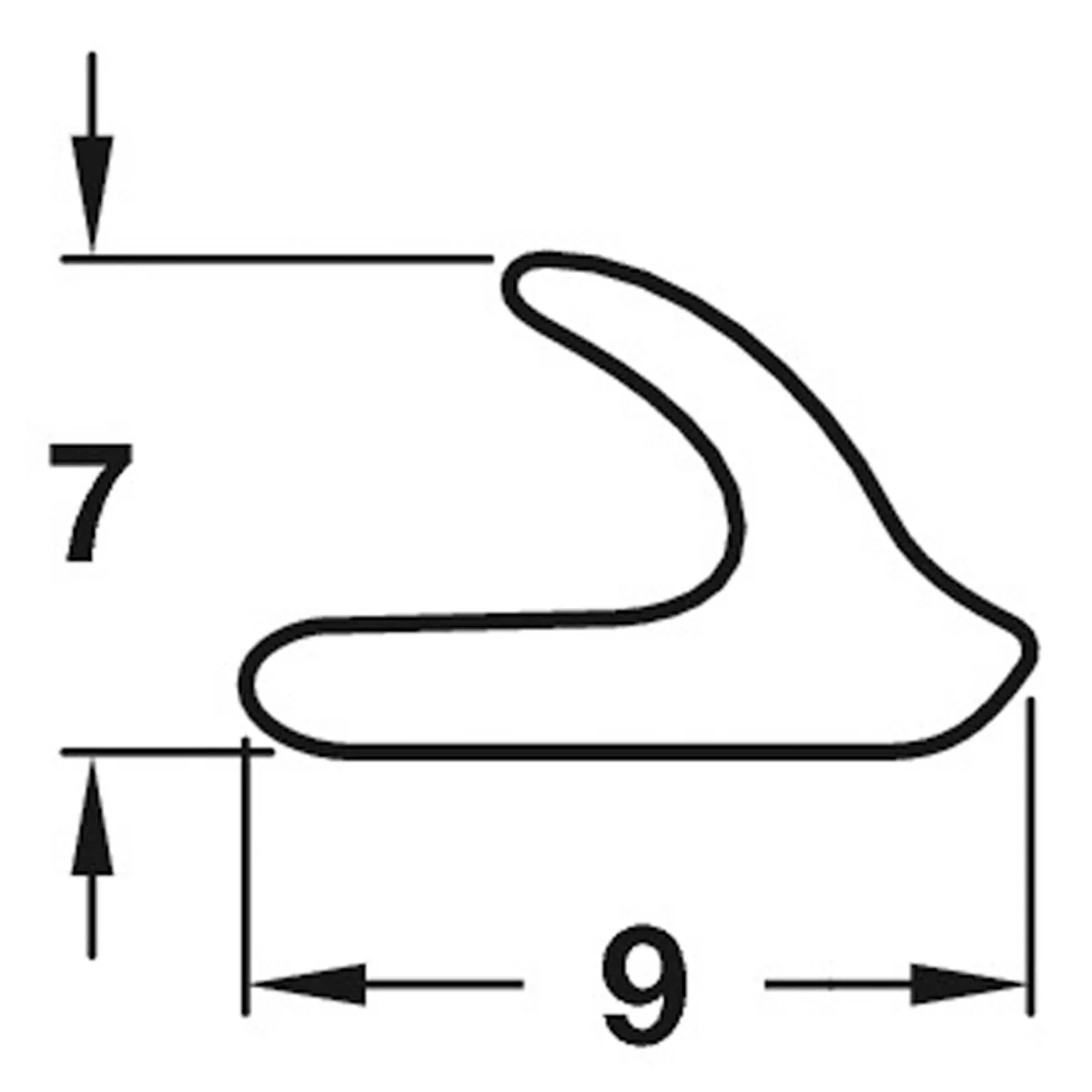 V STRIP SEAL 5000x9x7 BROWN - Image 2