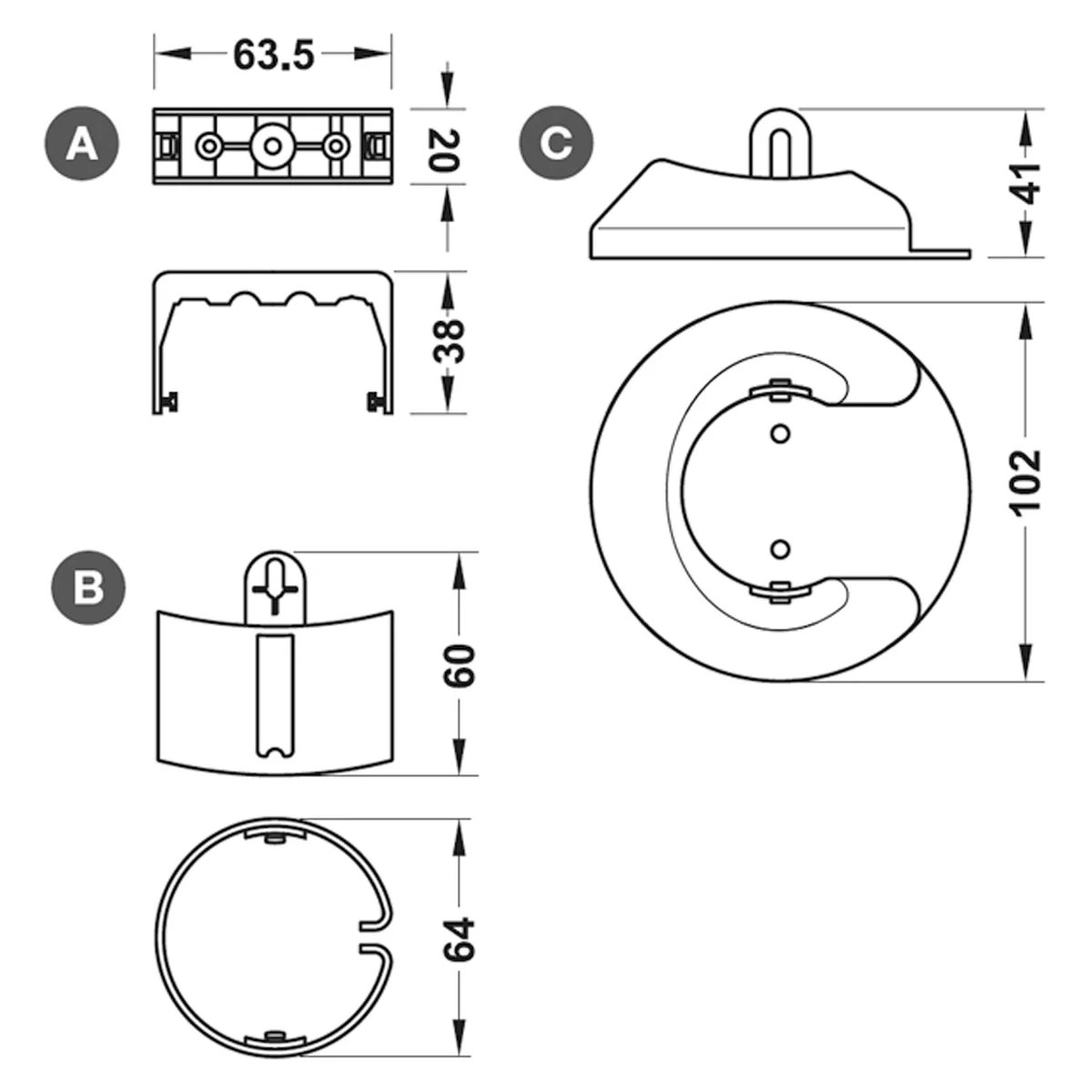 VERTICAL CABLE MANAGE LINK BLK - Image 2