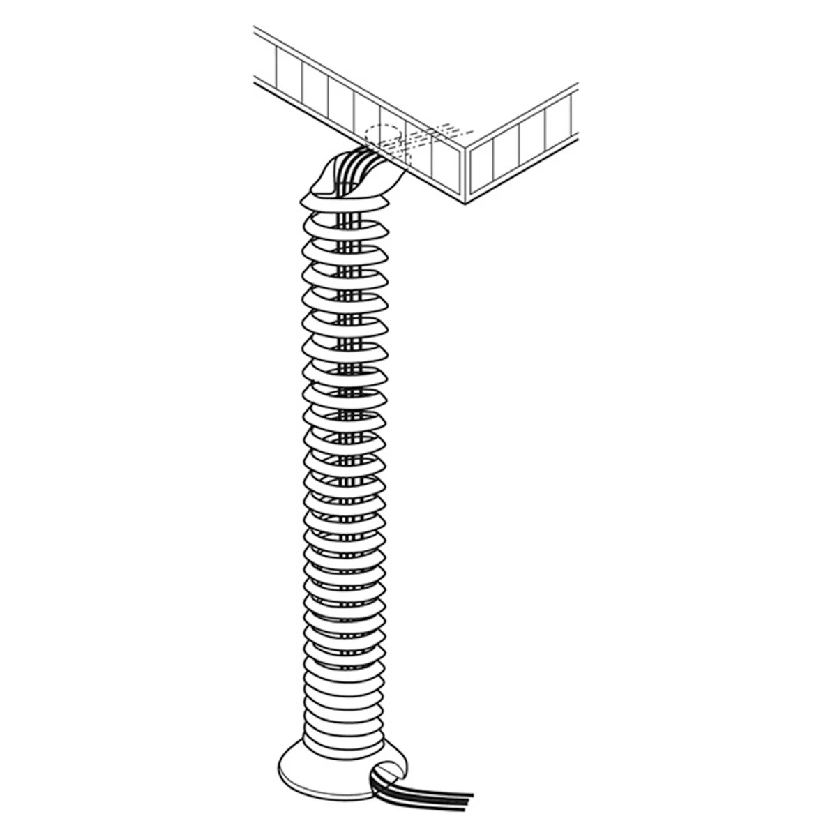 VERTICAL CABLE MANAGE SPIRAL BLK - Image 2